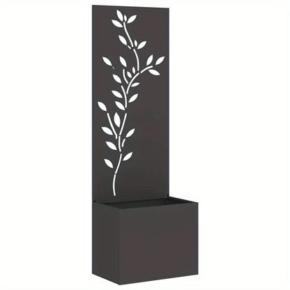 Plantenbak – Bloembak – Plantenpaneel – Tuinbak – Kruidenbak – Zwart Koudgewalst Staal – 50x140 cm Weerbestendig & Stevig