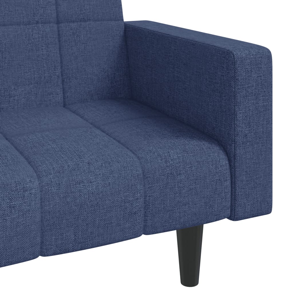 Slaapbank – Slaapstoel – Slaapbankje – Slaapbankje 2-zits – Bedbank – Blauw – Compact 2-Zits – Met Stabiel Metalen Frame