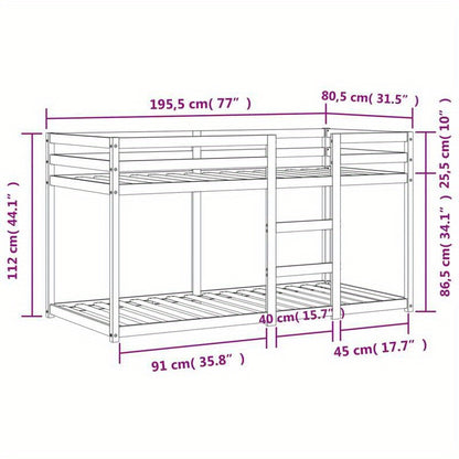 Hoogslaper – Stapelbed – Stapelbedden – Kinderbed – Eenpersoonsbed – Massief Houten Frame – Met 2 Ruime Laden – 75x190 cm – Europees Design