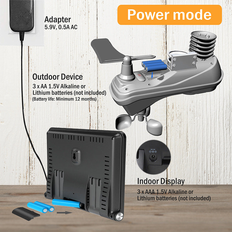 Weerstation 7-in-1 – Weerstation Digitaal – Weerstation Wifi – Buitenweerstation – Temperatuurmeter – Nauwkeurige Metingen – Wifi Verbinding