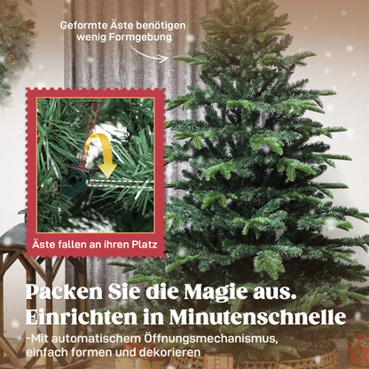 Kunstkerstboom – Nepkerstboom – Kerstboom Kunst – Kunstige Kerstboom – Valse Kerstboom – 180 cm Hoog – Brandvertragend PVC En Metaal