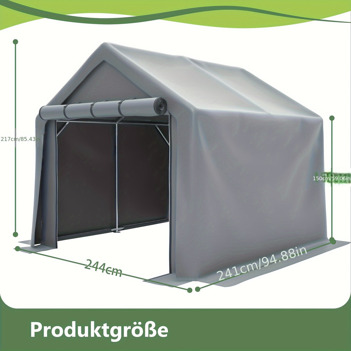 Opbergschuur – Buitenberging – Tuinschuur – Fietsenberging – Gereedschapsschuur – Groot Formaat 244x241x217 cm – Stevig Kunststof Met Ventilatie en Vergrendelbare Deuren