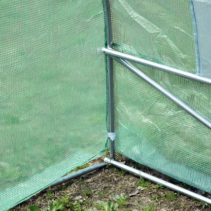 Tuin Tunnelkas – Tuinkas – Kaskas – Groentekas – Plantenkas – 6x3x2 Meter – Verzinkt Stalen Frame – 8 Ventilatieraampjes – Oprolbare Deur – UV-bestendige PE Bedekking – Groen