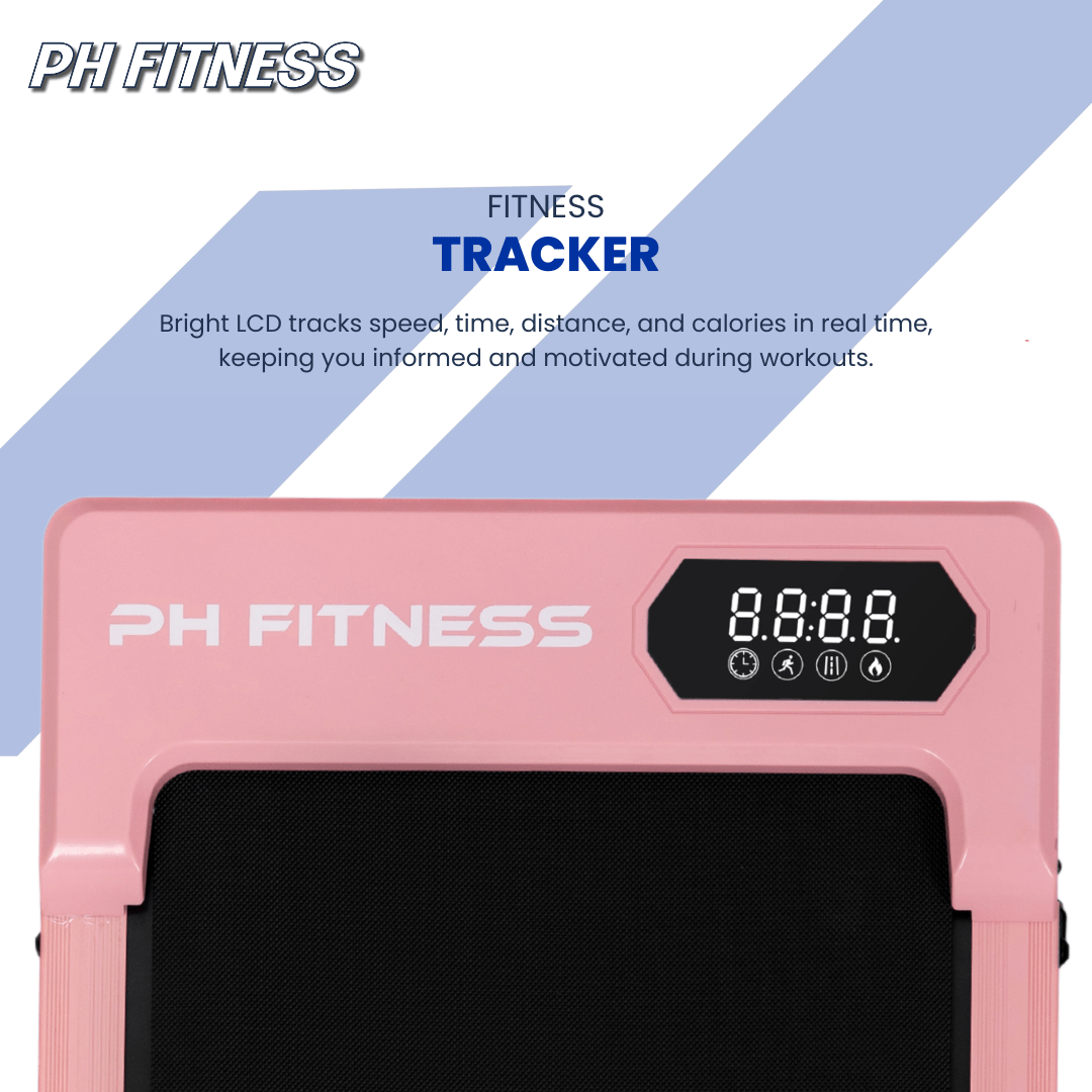 Loopband – Wandelloper – Fitnessband – Loopmat – Looptrainer – Compact Ontwerp – Stil 1,3PK Motor – Bluetooth & Draadloze Afstandsbediening – Roze Variant
