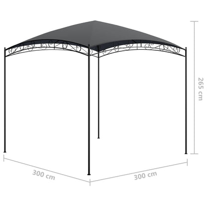 Tuinpaviljoen – Partytent – Pergola – Tuintent – Prieel – Stalen Frame – Water- en UV-bestendig Dak – 3x3 m Antraciet