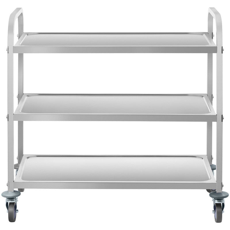 3-Tiered Catering Trolley for Up to 150Kg, Made of Stainless Steel, Royal Catering RCSW 3A