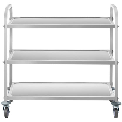 3-Tiered Catering Trolley for Up to 150Kg, Made of Stainless Steel, Royal Catering RCSW 3A