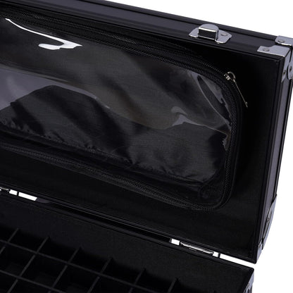 OUKANING Cosmetic Case Trolley 40 Compartments + 2 Drawers 50 kg Load Capacity 4 Universal Wheels & Locks for Make-Up Hairdressing Supplies Low Noise, Black, modern - QUORE