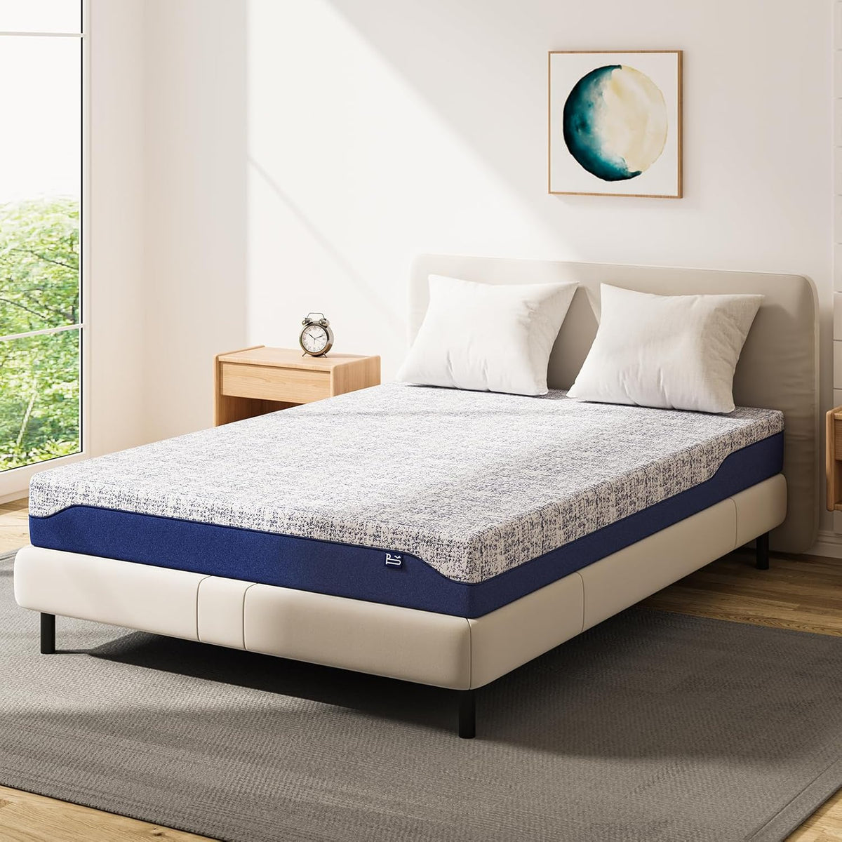 BedStory Matras 140 x 200 cm, 2 lighardheden, middel/vaste gel, traagschuim, 7-zone koudschuimmatras 20 cm, Öko-Tex 100 gecertificeerd