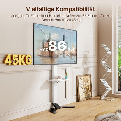 Universele tv-standaard voor 37-86 inch, wit