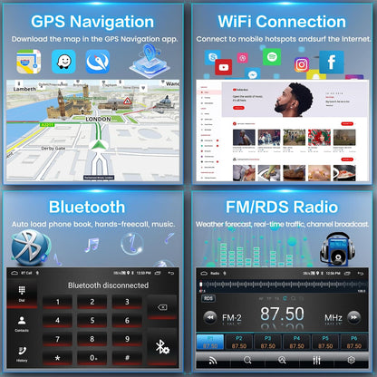 Autoradio – Auto Radio – Autostereosysteem – Autoradio 2 DIN – Geschikt Voor Voertuigen 2013-2019 – 7 Inch Touchscreen – Draadloze CarPlay en Android Auto