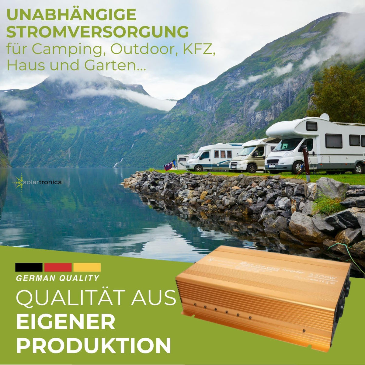 Omvormer - spanningsomvormer 12V 300 tot 3000 Watt zuivere SINUS met echte Power USB 2.1A Gold Edition ... (3000-6000 Watt)