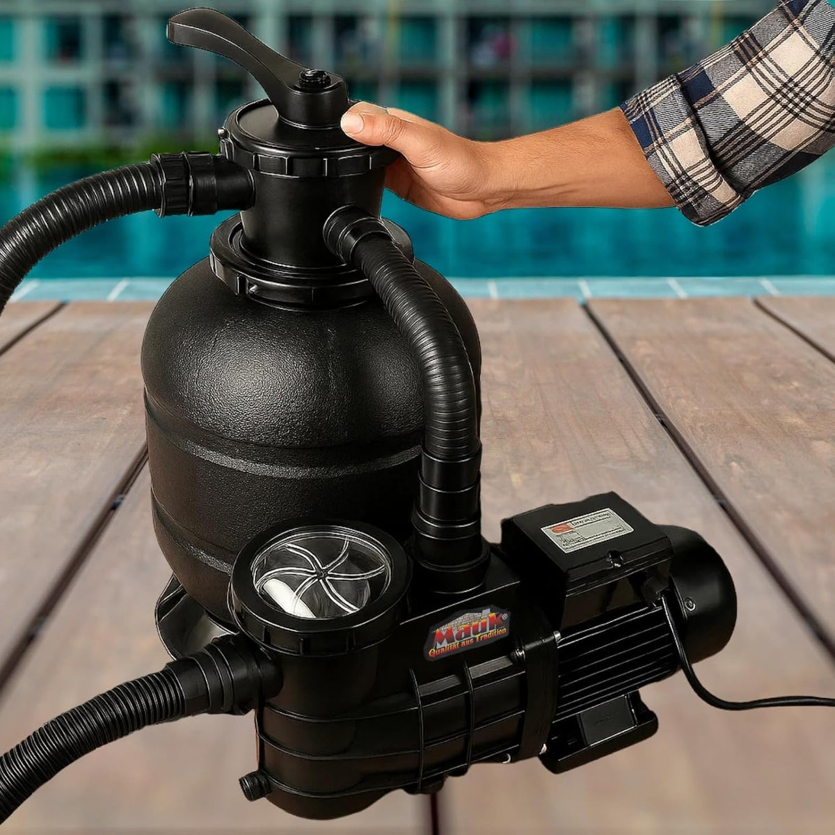 Mauk 1622 zwembadpomp, 7500 l/h 320 W