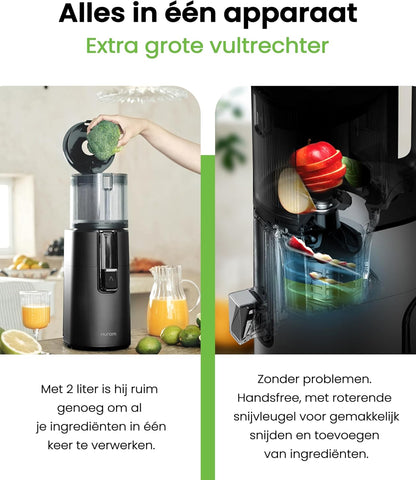 HUROM | H400 | Sapcentrifuge voor fruit en groenten | Hurom Easy Clean H400 | Snijbak | 150 Watt | BPA-vrij