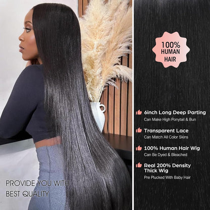 13x6 Front Lace Pruik – Pruik – Damespruik – Lace Front Pruik – Echthaar Pruik – 100% Echt Menselijk Haar – 180% Dichtheid