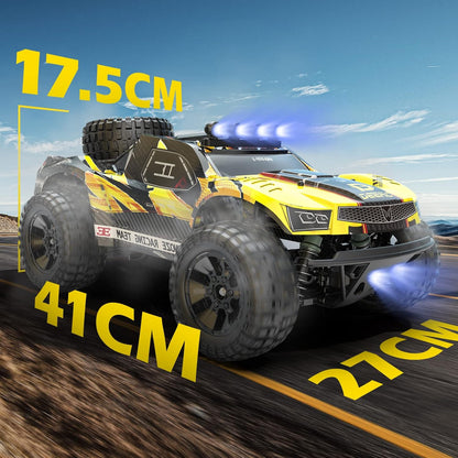 <font dir="auto" style="vertical-align: inherit;"><font dir="auto" style="vertical-align: inherit;">        DEERC Remote Control Car 1:10 with Lights RC Car 48km/h 4WD Off-Road Hobby-Grade Monster Crawler with 2 Batteries 40 Minutes Runtime, 2 Car Shells,