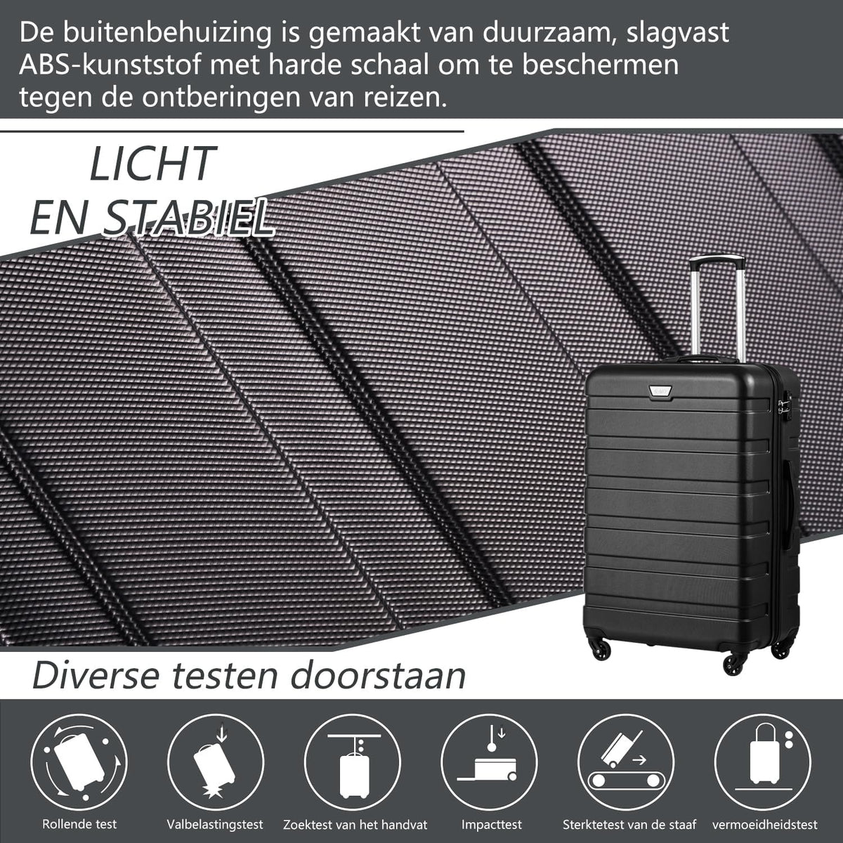 COOLIFE Reiskoffer hardshell koffer Grote Inchecken Koffer Bagage Lichtgewicht Reiskoffer Handbagage Koffer incl. TSA-slot trolley bagage rolkoffer 4 wielen ABS harde schaal (Geel, 77cm-93L)