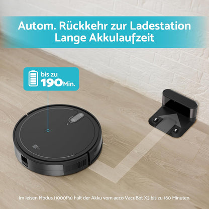 Robotstofzuiger – Stofzuigrobot – Automatische Stofzuiger – Robotreiniger – Robotvacuum – 5000 Pa Zuigkracht – 160 Min Batterijduur