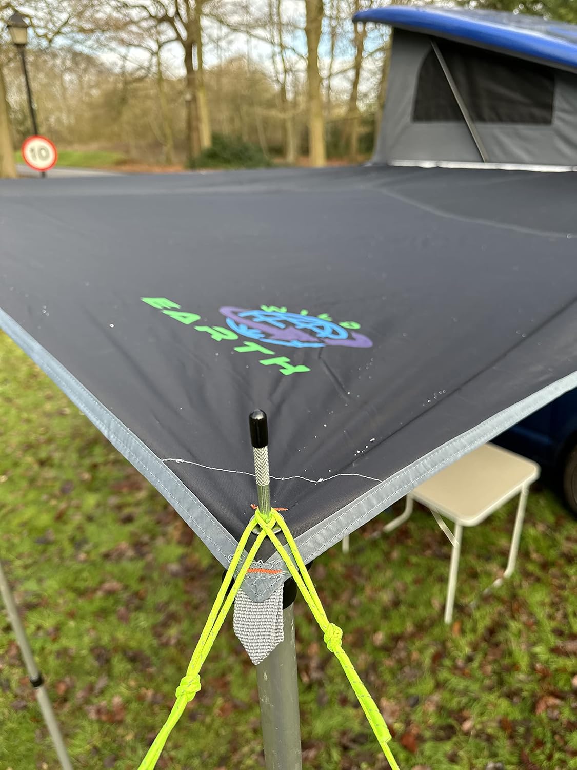 Wild Earth DELUX Zonnedak Luifel voor VW Camper Van Camper RV 2.4m x 3m Zwart
