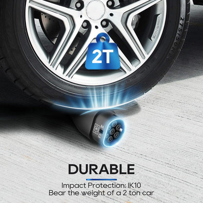 Type 2 Oplaadkabel – EV Laadkabel – Elektrische Auto Kabel – Snellader Kabel – PHEV Oplaadkabel – 22 kW 32 A 3-Fase – 5 Meter – IP65 Waterdicht – Inclusief Draagtas