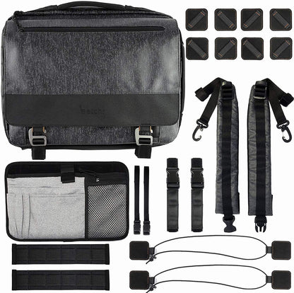 ETCHR Art Portfolio Case Folder Weerbestendig veld Supply Bag Multifunctioneel Tool Art Satchel Draagbare Tekentafel Draagtas Schouder- en Interne Riemen voor Tekenen, Schetsen & Schilderen, Zwart,