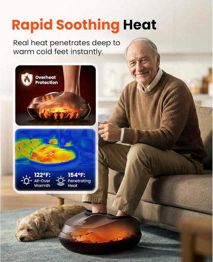 Voetmassageapparaat Met Warmte – Voetmassager – Shiatsu Voetmassage – Elektrisch Voetmassageapparaat – Massageapparaat Voor Voeten – Geschikt Voor EU-Maat 45 – 2 Warmtestanden