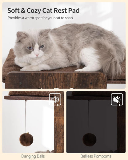 Krabpaal – Kattenboom – Kattenmeubel – Kattentoren – Krabmeubel – 147 cm Hoog – Natuurlijk Sisal Krabvlak