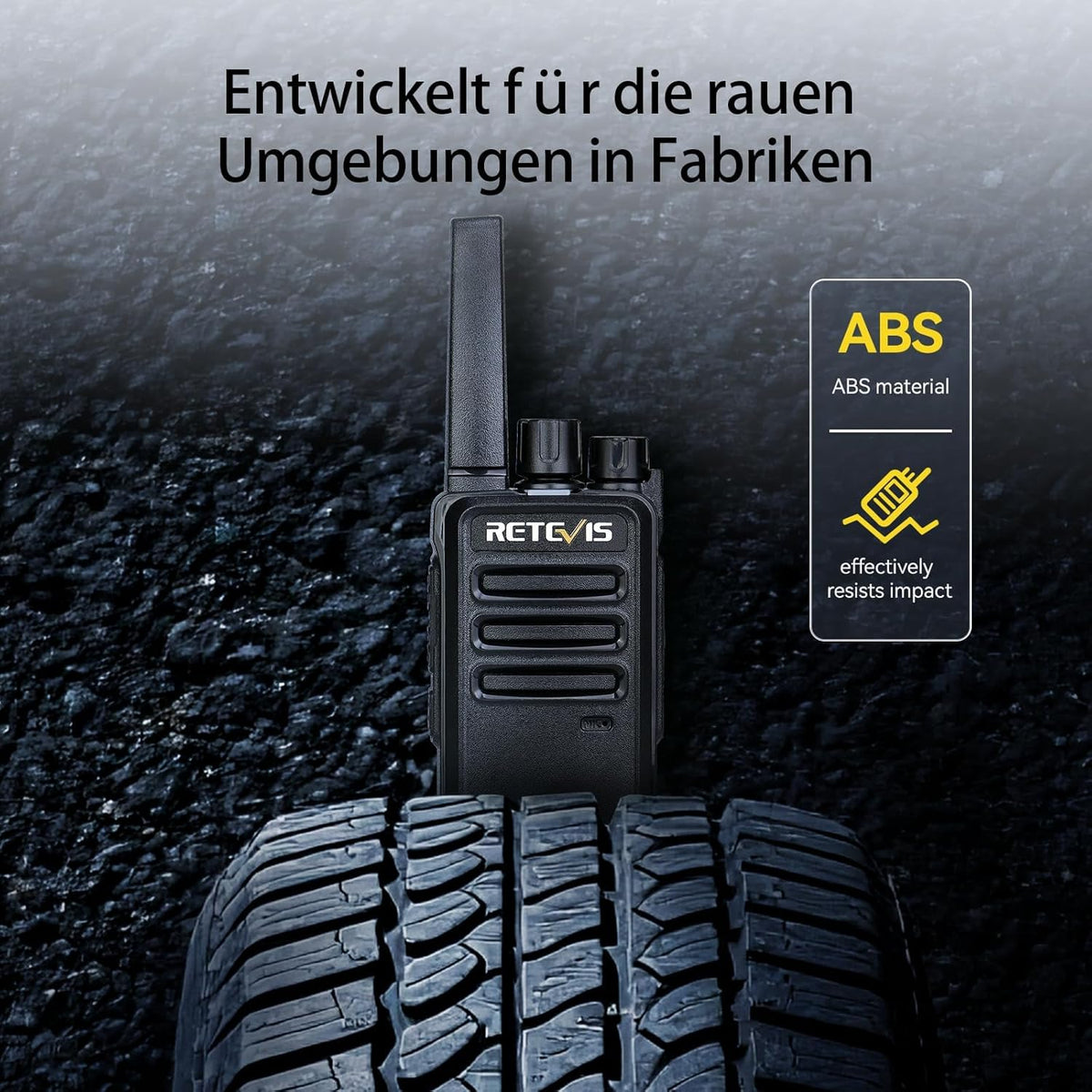 Retevis RT668 Walkie Talkie met Oortjes, PMR446 Licentievrije Radio met 6-Weg Oplader, Oplaadbare Walkie-talkies Lange Afstand, 16CH Draagbare Handheld Transceiver VOX voor Beveiliging(Zwart, 6 Stuks)