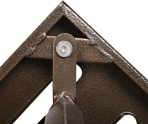 Tuintafel - Tuintafel Rechthoekig - Bijzettafeltje - Rattan Bijzettafel - Bistrotafel - Salontafel - met Parasolgat - Metalen Frame - voor Terras - Tuin - 55.5 x 55.5 x 46 cm - Bruin