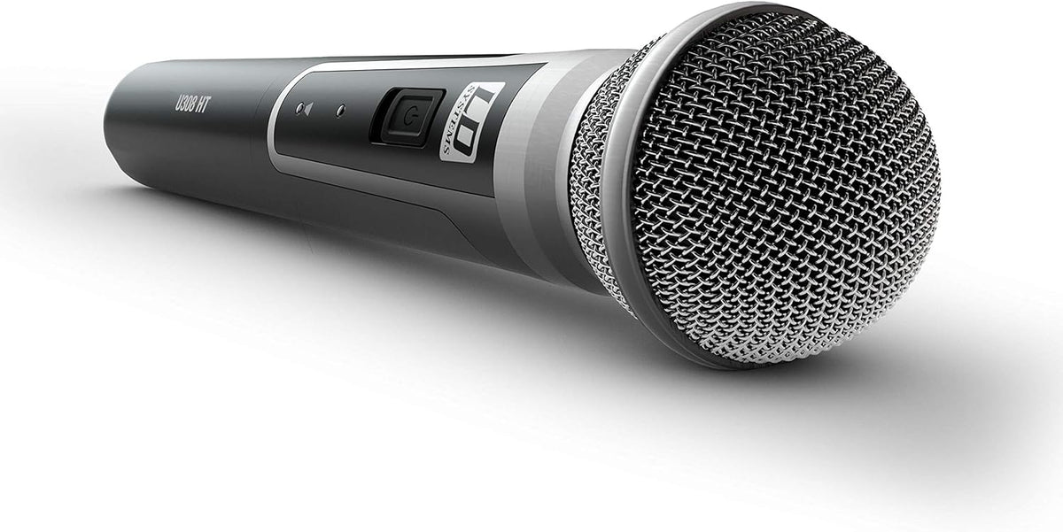 Draadloze Handmicrofoon – Handzender – Dynamische Microfoon – Zangmicrofoon – Spreekmicrofoon – 823-832 MHz + 863-865 MHz – 12 Kanalen – Meer Dan 10 Uur Gebruiksduur