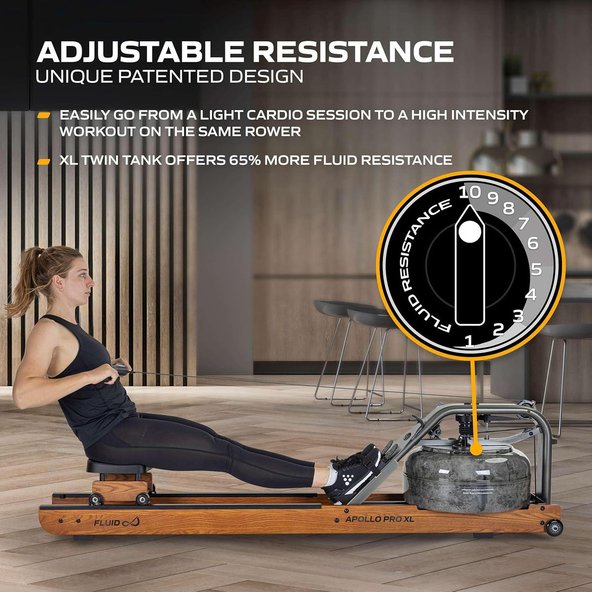 Roeitrainer – Roeimachine – Fitnessapparaat – Waterroeier – Opvouwbaar – 10 Instelbare Weerstanden – Bluetooth Monitor Met Hartslagfunctie
