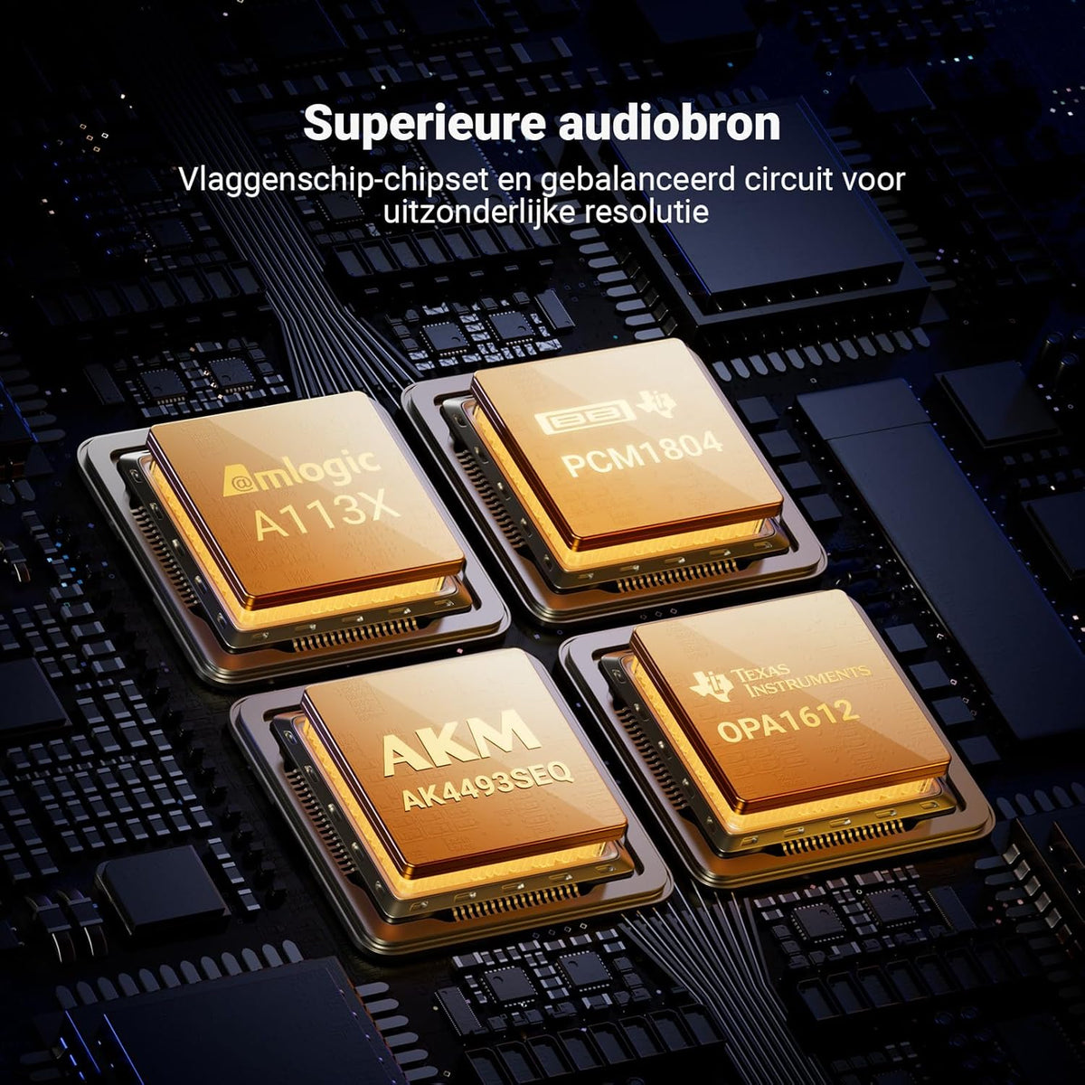 Fosi Audio S3 HiFi-muziekstreamer Digitaal-voorversterker, AK4493SEQ DAC Wi-Fi 6 Bluetooth 5.3, met XLR gebalanceerd/optisch/sub-uitgang/HDMI eARC, AirPlay 2 Spotify Connect Tidal, 5-bands EQ