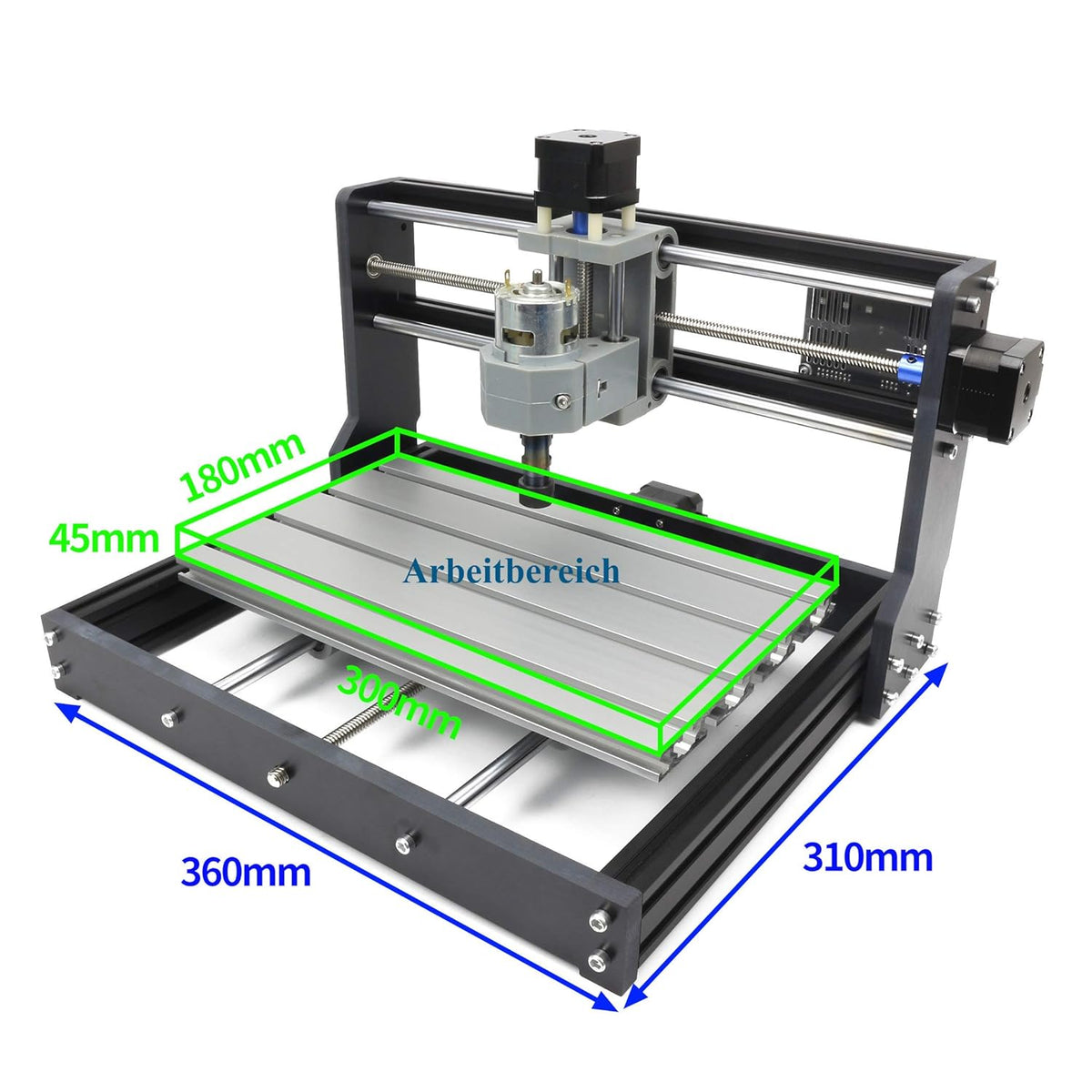 RATTMOTOR CNC freesmachine3018-Pro, 3-as frees graveermachine GRBL verspreiding, 3018-Pro CNC Router, 4G USB Flash Drive, werkgebied 300x180x450mm voor PVC PCB houtsnijdingen DIY-graveur