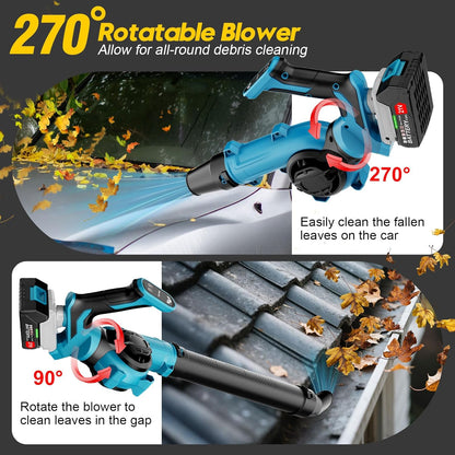 21V bladblazer accu met 2 stuks 3000 mAh batterij