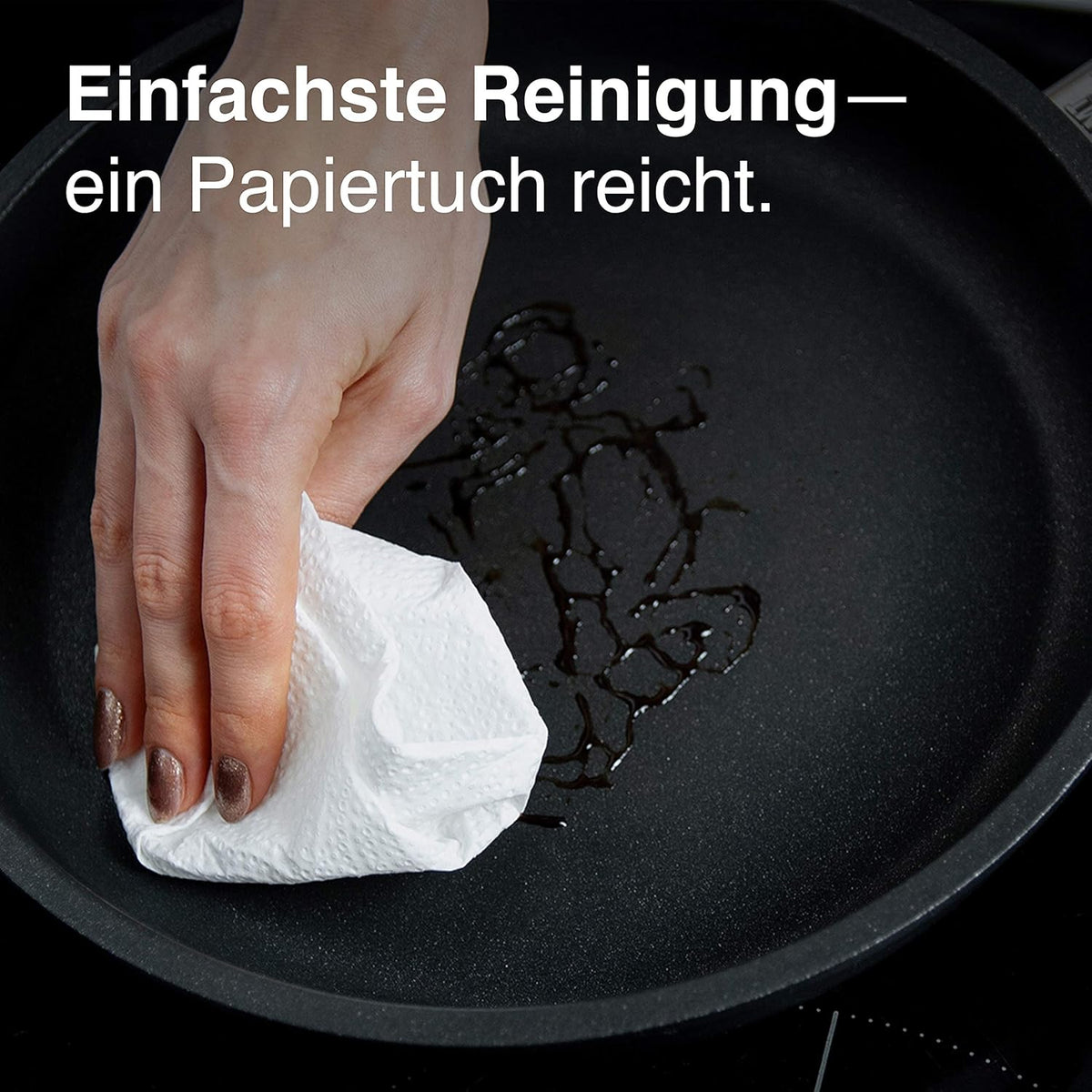 AMT Gastroguss AMZN-I-528-Z20B Frying pan 28 cm Ø, 5 cm high, removable handle, suitable for induction, Lotan non-stick coating, cast iron pan (cast aluminium), - QUORE