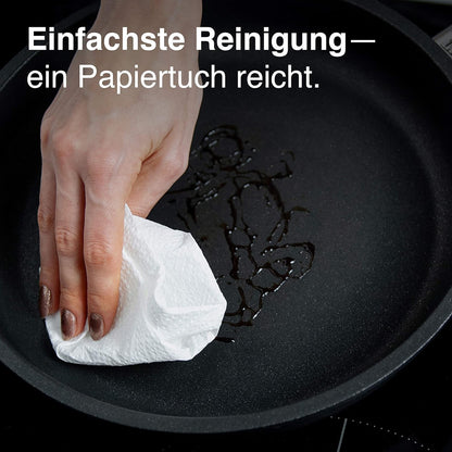 AMT Gastroguss AMZN-I-528-Z20B Frying pan 28 cm Ø, 5 cm high, removable handle, suitable for induction, Lotan non-stick coating, cast iron pan (cast aluminium), - QUORE