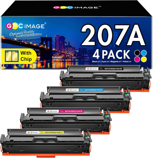Compatibel met 207A 207X Toner CMYK - Voor M283fdw M255dw M282nw Printer - 4-pack Met Chip