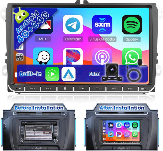 Android Autoradio – Multimedia Speler – Navigatiesysteem – CarPlay Radio – Bluetooth Radio – 9 Inch Touchscreen – Draadloze CarPlay & Android Auto - QUORE