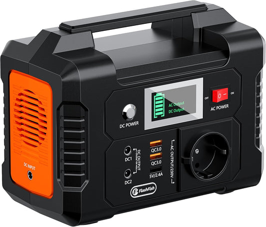 Powerstation – Mobiele Generator – Draagbare Batterij – Noodstroomvoorziening – Zonne-energie Generator – 151 Wh Capaciteit – 230V AC Uitgang 200W