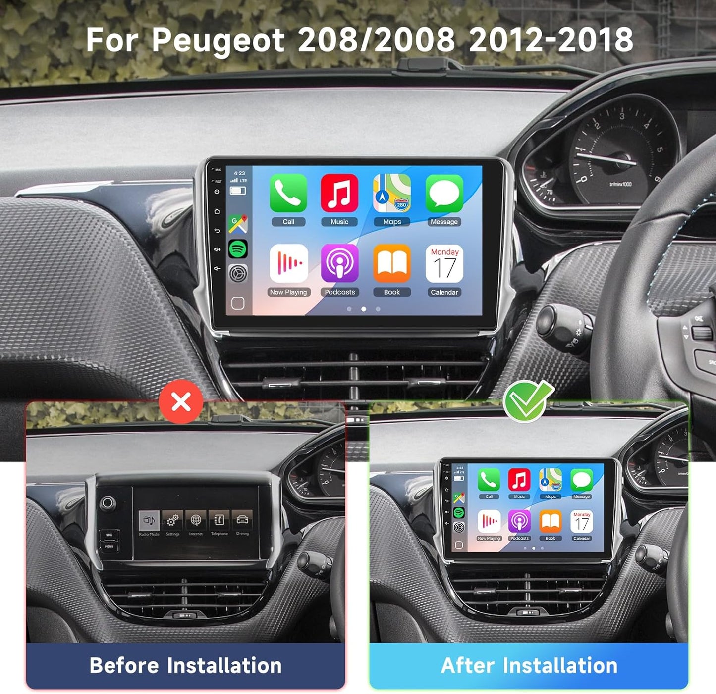 Autoradio – CarPlay Radio – Auto Multimedia – Android Auto Stereo – 10,1 Inch Touchscreen – 8-Core Processor – 6GB RAM + 128GB Opslag – Bluetooth – Achteruitrijcamera – GPS Navigatie