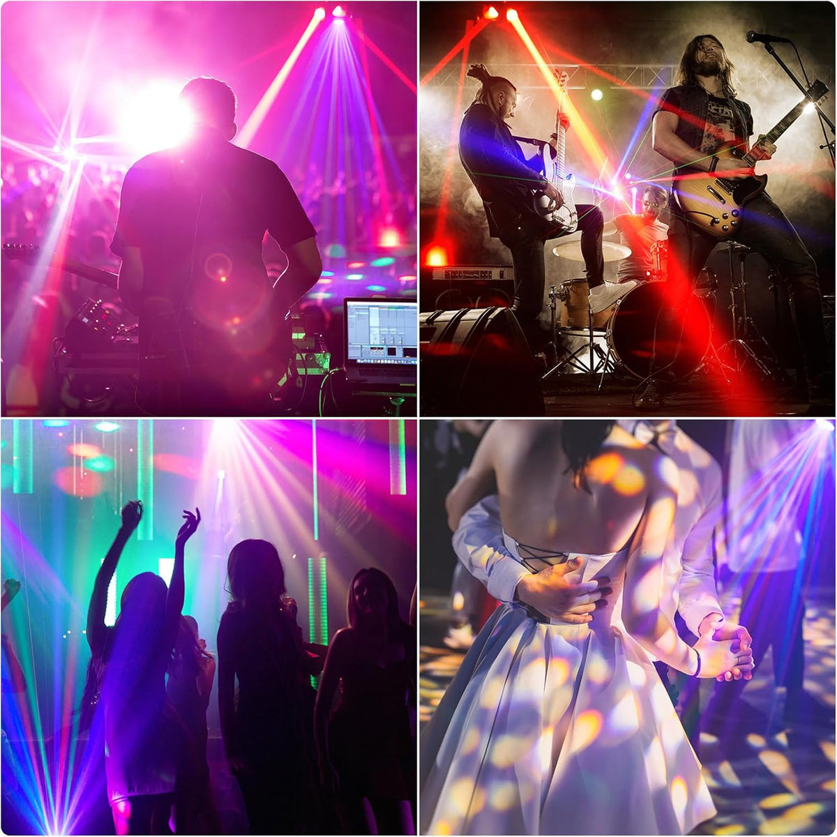 100 W Moving Head LED disco licht schijnwerper RGBW partylicht LED-spot met 4 lichtarmen voor DJ Bar Verjaardag Disco Bruiloft Party Kelder Podiumlicht