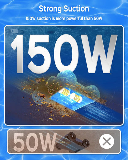 <font dir="auto" style="vertical-align: inherit;"><font dir="auto" style="vertical-align: inherit;">        WYBOT Automatic pool robot, pool cleaner with 150W double motor, 3 cleaning cycles (1/2/3 hours), pool vacuum for pool slopes up to 30 degrees