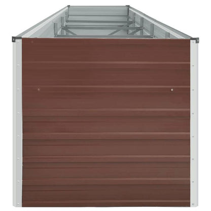 [Garden Gardening] Modern Galvanized Steel Raised Planter, 400x80x77cm, Weather-Resistant Outdoor Floor Mount with Multiple Components for Garden, Patio, Terrace, Outdoor Planters for Patio Extra Large