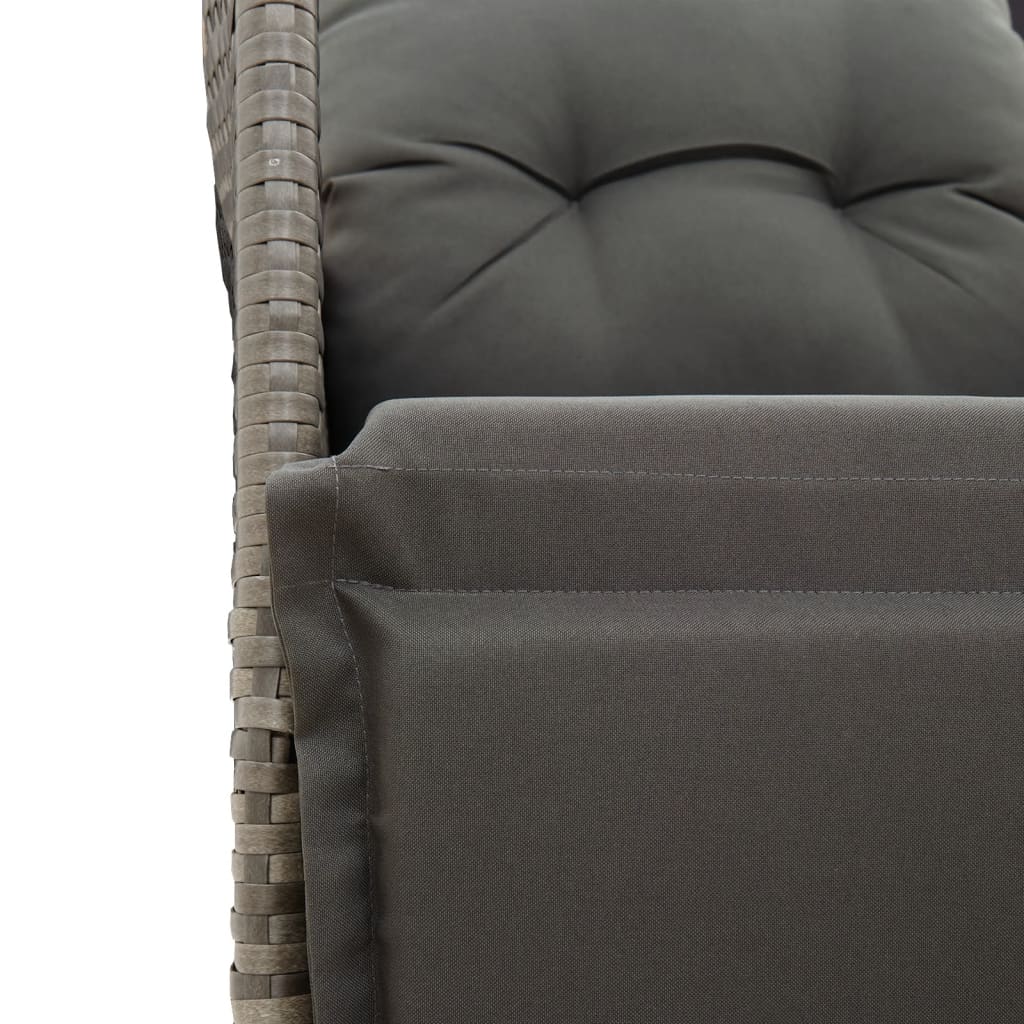 Tuinstoel – Verstelbare Tuinstoel – Balkonstoel – Loungestoel – Poly Rattan – Verstelbare Rugleuning – Afneembare Wasbare Kussens