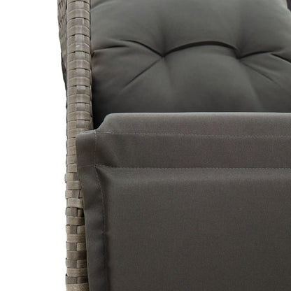 Tuinstoel – Verstelbare Tuinstoel – Balkonstoel – Loungestoel – Poly Rattan – Verstelbare Rugleuning – Afneembare Wasbare Kussens
