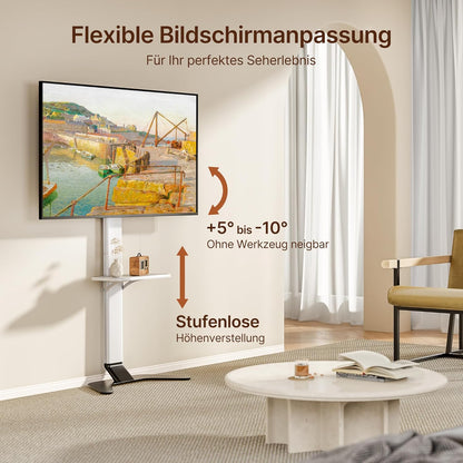 Universele tv-standaard voor 37-86 inch, wit