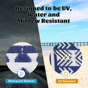 Buiten Vloerkleed - Buitenkleden - Buitentapijt - Opvouwbaar - UV-bestendig - Waterdicht - Omkeerbaar - Buitenmatten - voor Buiten - Balkon - Strand - Picknick -Terras - Rechthoekig - 240 x 300 cm - Blauw