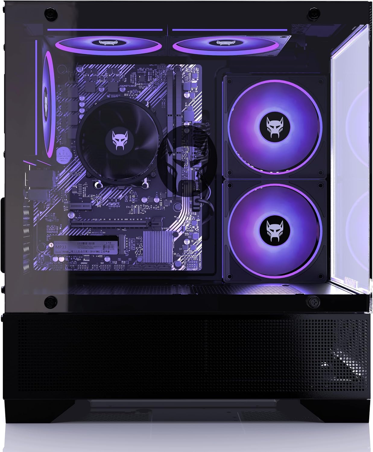 BEASTCOM Q3 Gaming PC AMD Ryzen 5 3400G, 4K Vega Grafisch, 16GB RAM, 1TB M.2 NVMe, 500 W 80PLUS PSU, WLAN, Gaming PC