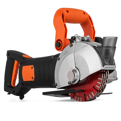 BuoQua wandfrees wandfrees 5000 tpm wandchaser machine 4800 watt muur ruwe snijmachine schokmachine 42 mm voor baksteen graniet, marmeren betonfrees notcher groover met 5 x zaagbladen
