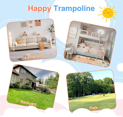 ATIVAFIT 36" Rebounder Trampoline voor peuters kinderen met schuimhandvat en Oxford gewatteerde hoes indoor mini trampoline voor 1-6 jaar oud